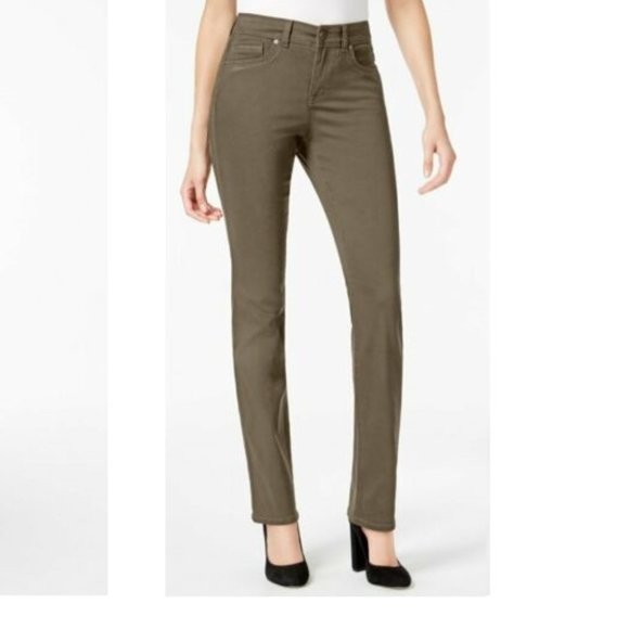 Style & Co Women Tummy-control Straight-leg Fashion Jean | Size - 18 | Deep Moss - Picture 1 of 1